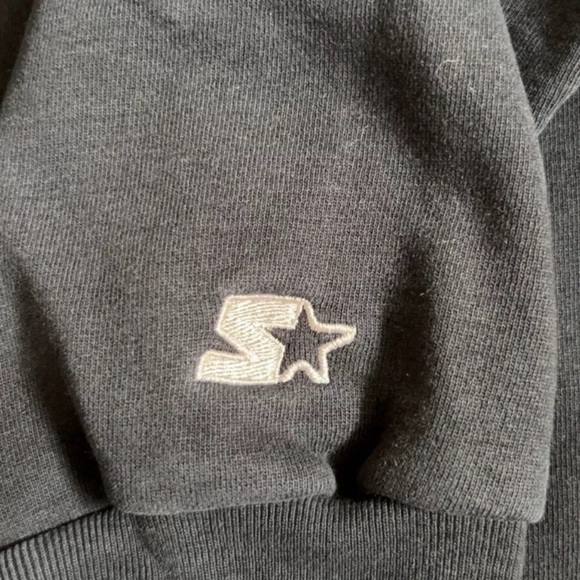 Vtg Black Starter w/Logo Crewneck Sweatshirt Men's Large READ ALL - Picture 4 of 8